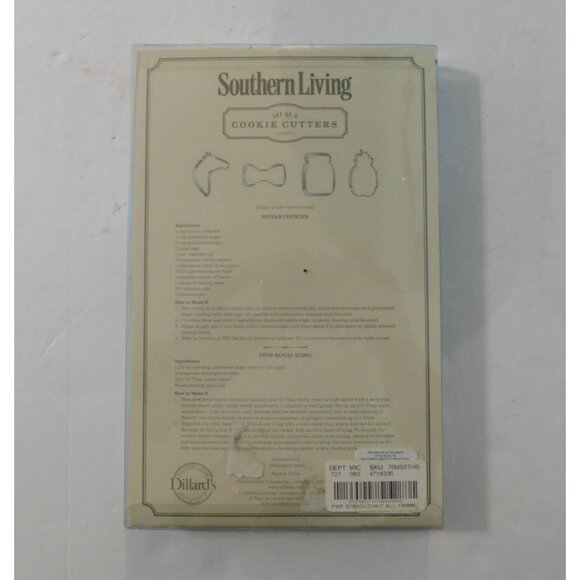 Southern Living Cookie Cutter Set Stainless Steel Horse Pineapple Bowtie Jar NEW - Picture 2 of 5